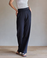TL-6476/Mercerizing Cotton-Center Seam Wide Pants