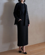 TL-7456/Softlux Cashmere-Long Tight Skirt