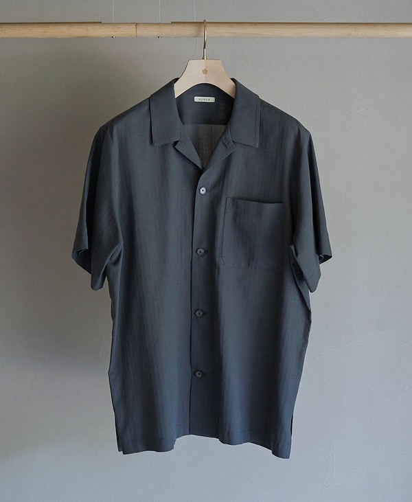 AM-3042 / Cotton Wool-Shortsleeve Relax Shirt