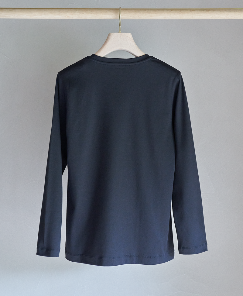 TL-9459/Double Soft-Small Neck Long sleeve TShirt