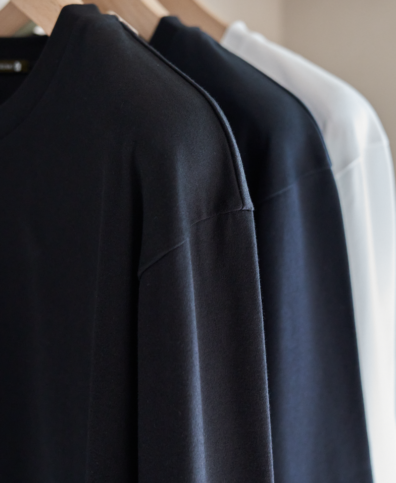 TM-9848/Double Soft-Crew Neck Long Sleeve TShirt