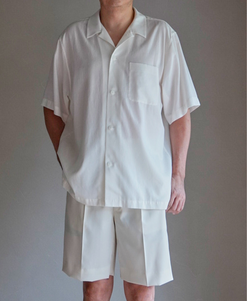 AM-3042 / Cotton Wool-Shortsleeve Relax Shirt