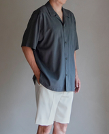 AM-3042 / Cotton Wool-Shortsleeve Relax Shirt