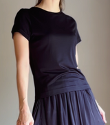 TL-9470/Viscose Smooth-Crew Neck TShirt