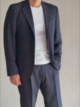 AM-4075 / Strong Twist Wool Stretch-Single Jacket