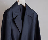 AM-10025 / Silk Cotton Twill-Wrap Coat
