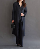 AL-4100 / Wool Stretch-Long Jacket