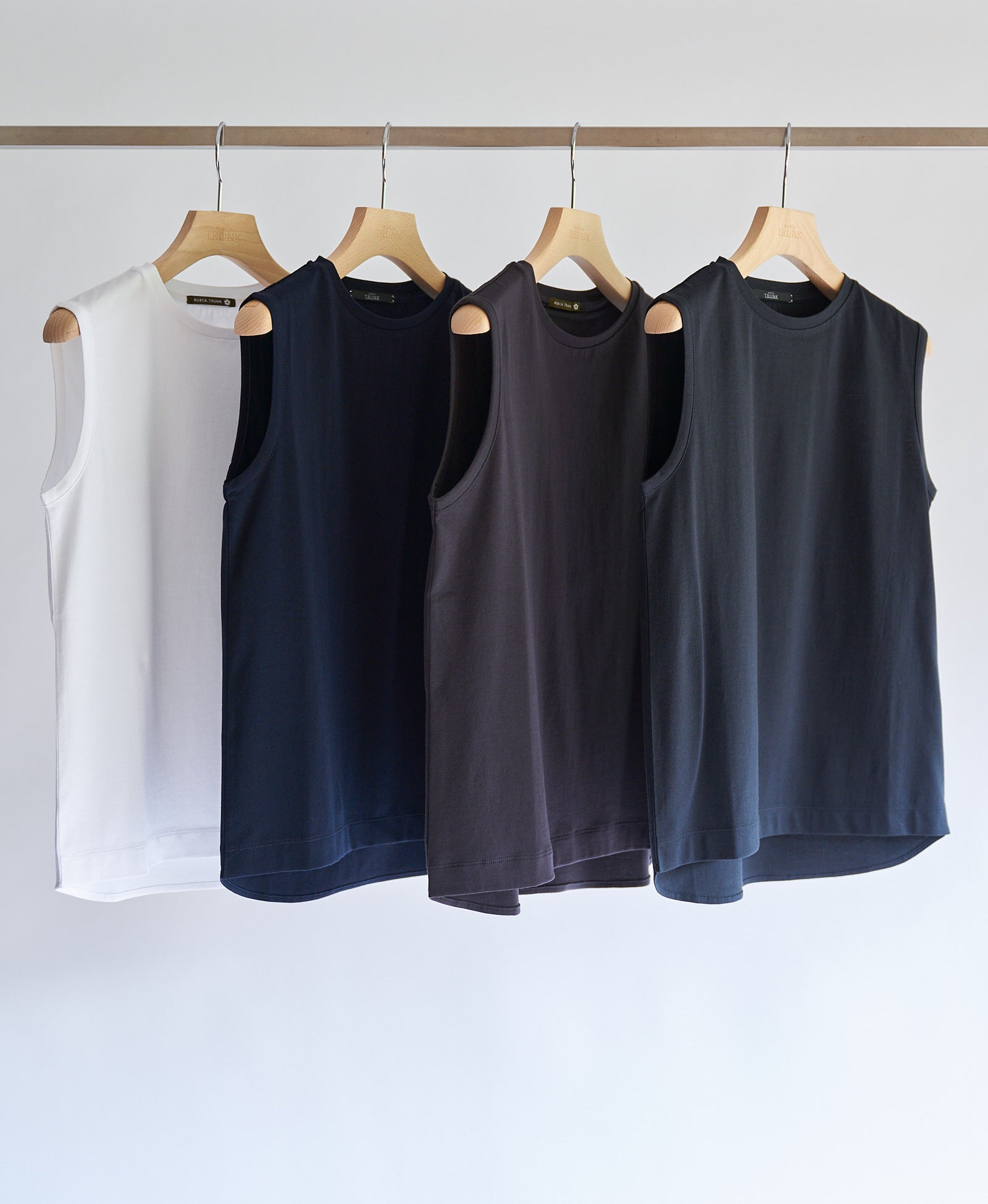 Subin Cotton Nosleeve T Shirt（スビン天竺ノースリーブＴシャツ） – AUXCA. DESIGN ONLINE STORE