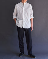 AM-3012/ Supima Doublecloth-Bandcollar Shirt