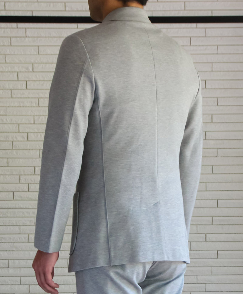 TM-411 / Cotton Art Pique-Double Jacket_1 tight fitting