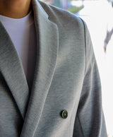 TM-411 / Cotton Art Pique-Double Jacket_1 tight fitting