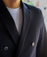 TM-411 / Cotton Art Pique-Double Jacket_1 tight fitting